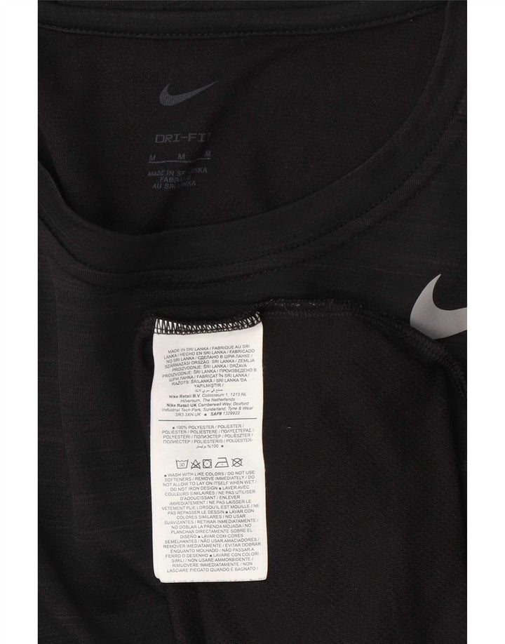 Nike Herre Dri Fit T-shirt Top Medium Sort Flecked Polyester