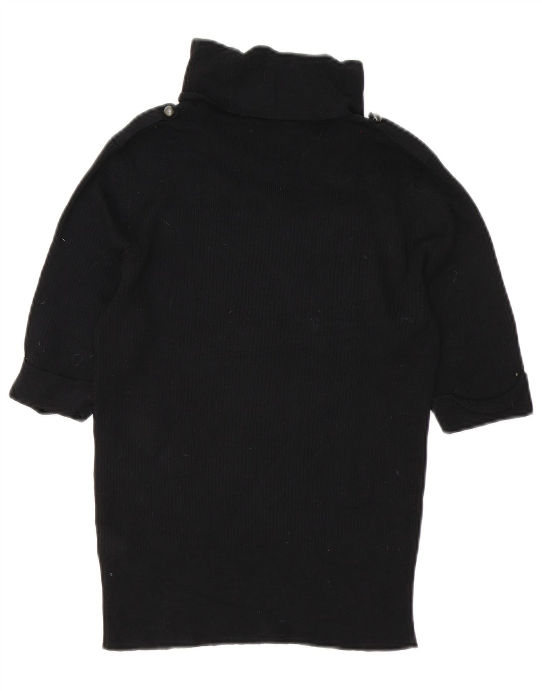 Marks & Spencer Dame Roll Neck Jumper Sweater UK 14 Large Black