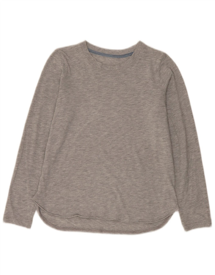 Vintage Dame Top Langærmet UK 12 Medium Grey Flecked