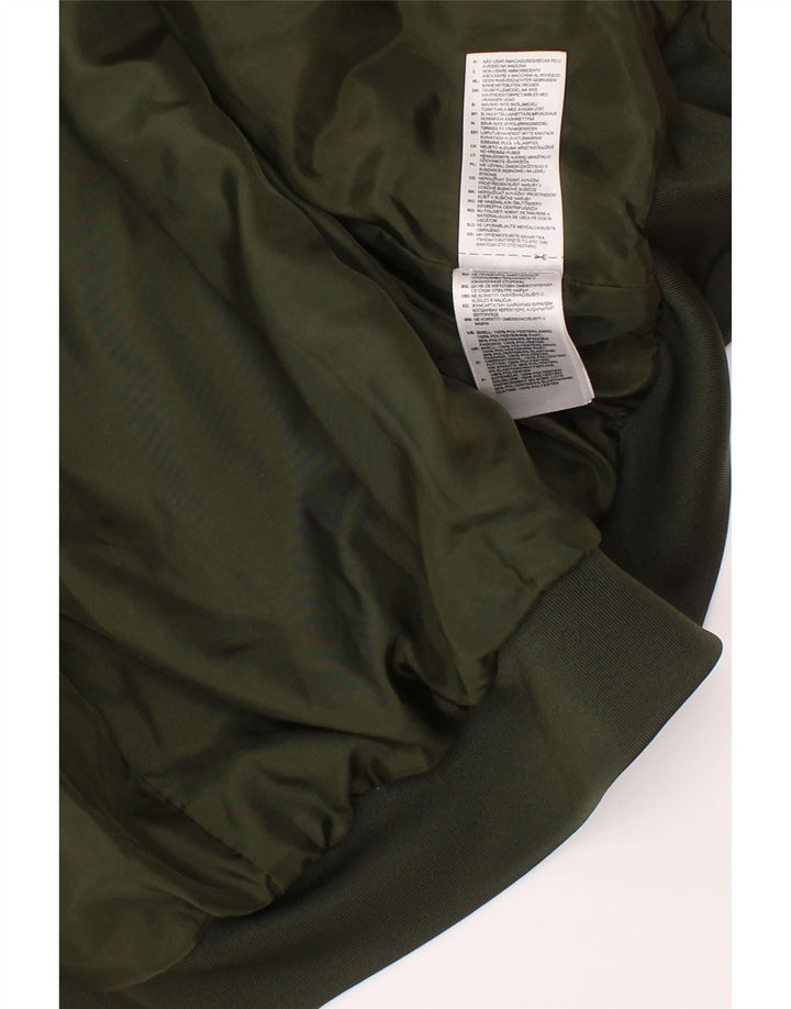 Adidas drenge hættepolstret jakke 7-8 år Khaki Polyester