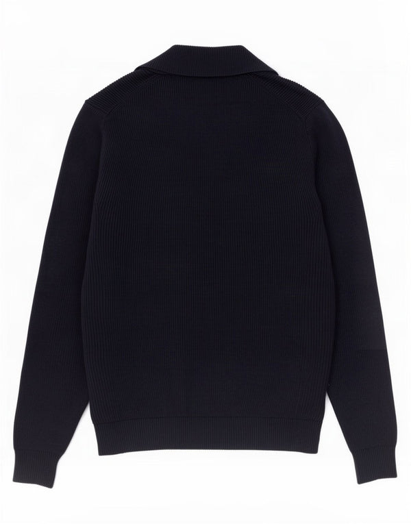 Marks & Spencer Herre sweater med lynlåshals mellem marineblå polyester