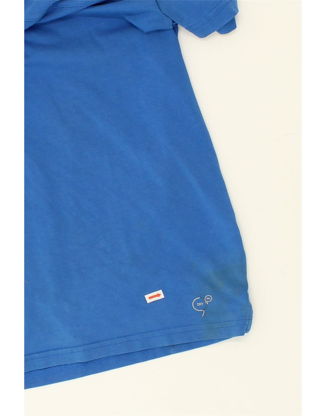 PUMA Mens Polo Shirt Medium Blue Colourblock Vintage Puma and Second-Hand Puma from Messina Hembry 