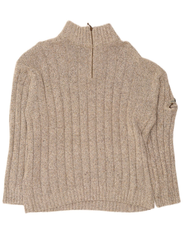 Bomuld Republic Herre lynlås-hals sweater 2XL Beige Flecked