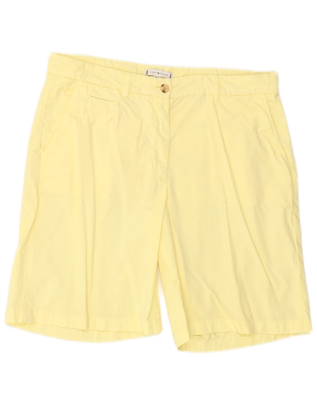 TOMMY HILFIGER Chino Shorts til kvinder UK 14 Large W34 Yellow