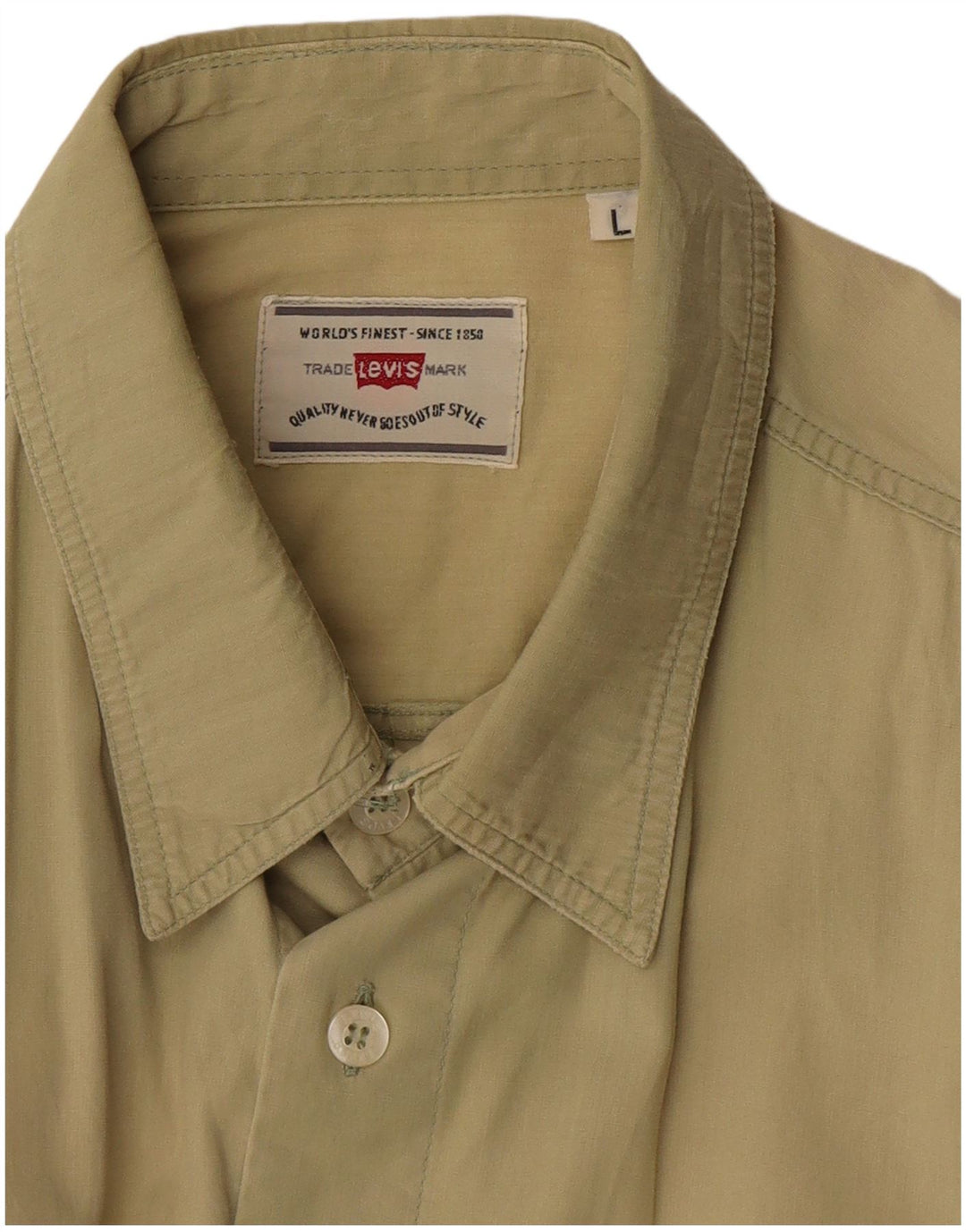 Levi's Kortærmet Herreskjorte Stor Grøn