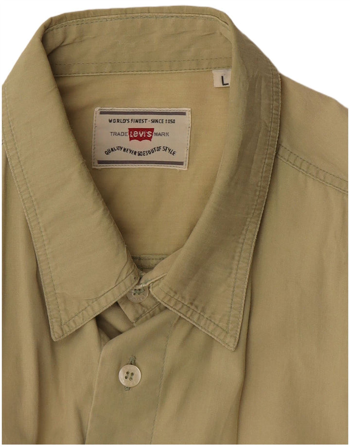 Levi's Kortærmet Herreskjorte Stor Grøn
