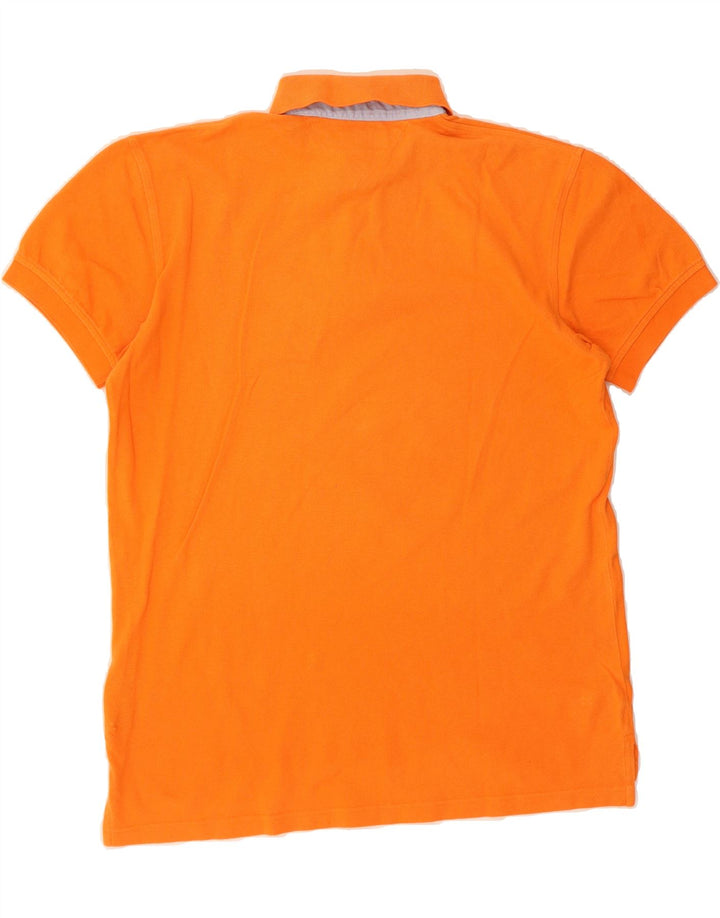 TOMMY HILFIGER Mens Polo Shirt Large Orange Cotton Vintage Tommy Hilfiger and Second-Hand Tommy Hilfiger from Messina Hembry 