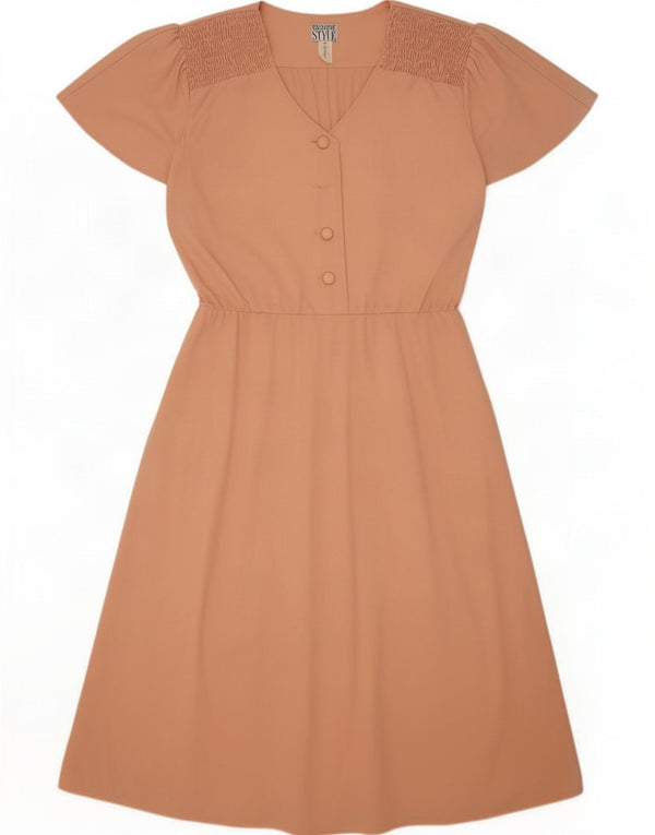 Vintage Womens Maxi Dress EU 36 Small Pink Polyester
