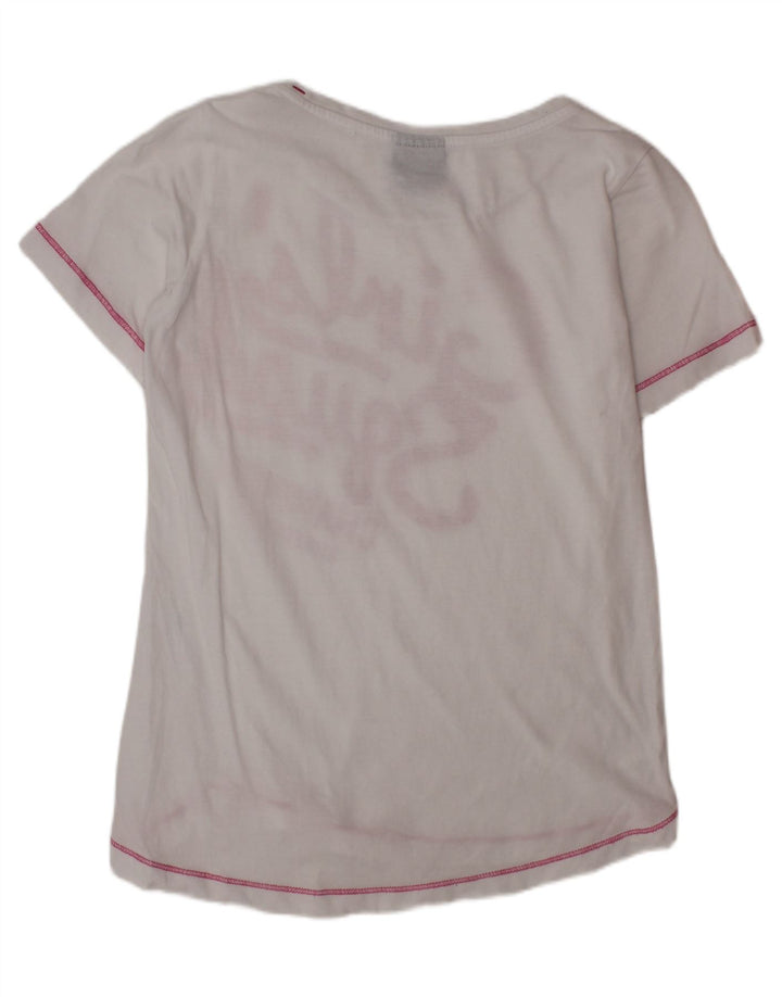 CHAMPION Piger Grafisk T-Shirt Top 9-10 År Medium Hvid