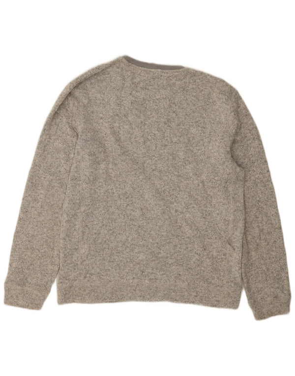 Quiksilver Sweatshirt-trøje til mænd Large Grå Flecked Polyester