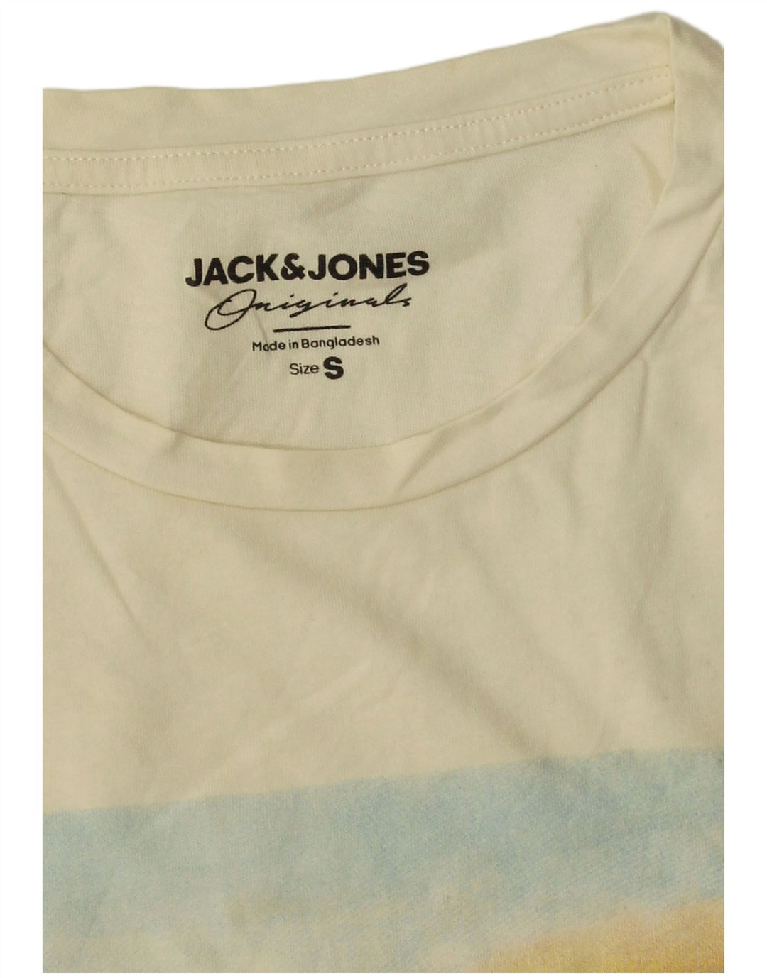 Jack & Jones Herre grafisk T-shirt Top Lille hvid bomuld