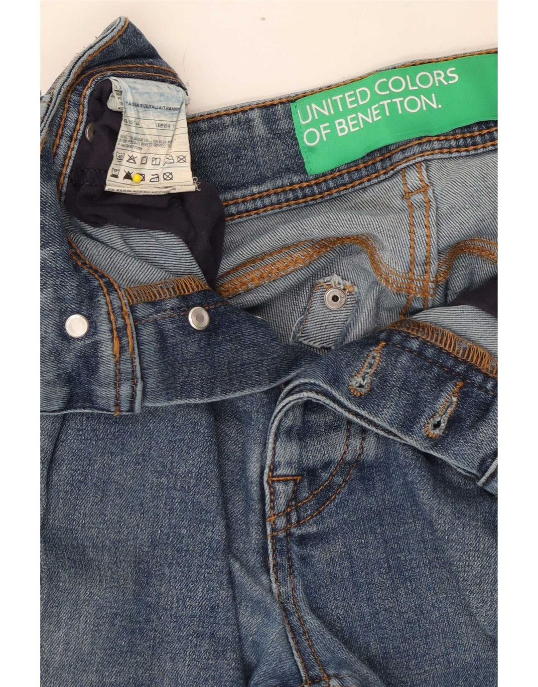 Benetton Herre Slim Jeans W31 L30 Blå Bomuld