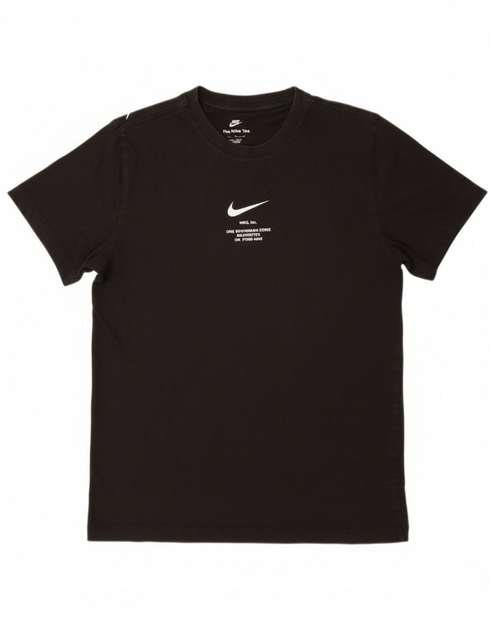 Nike Herre grafisk T-shirt Top Medium Sort Bomuld
