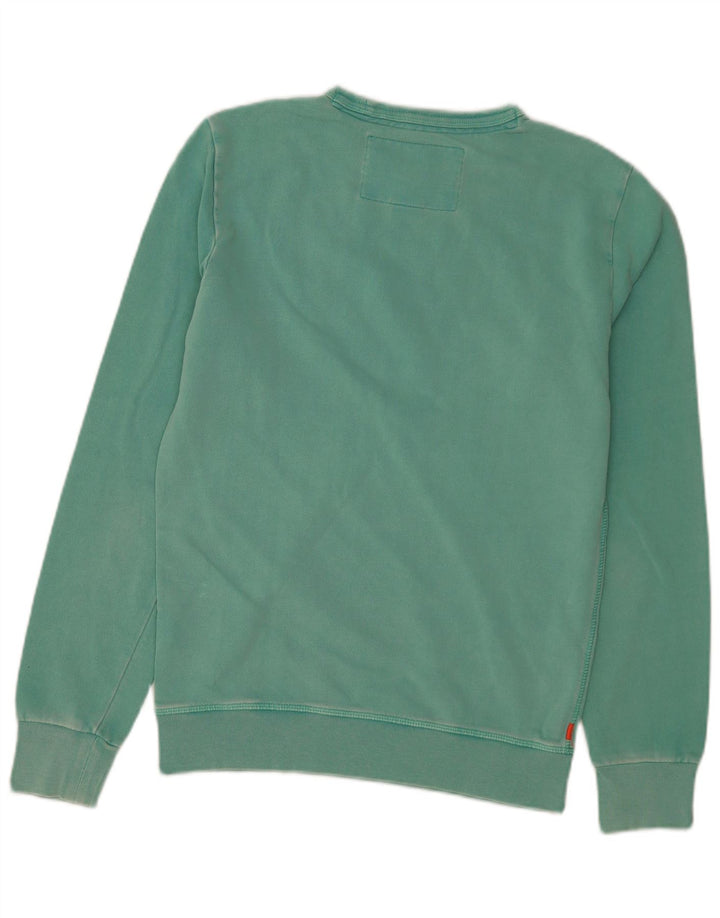 Superdry Sweatshirt til mænd, lille grøn bomuld