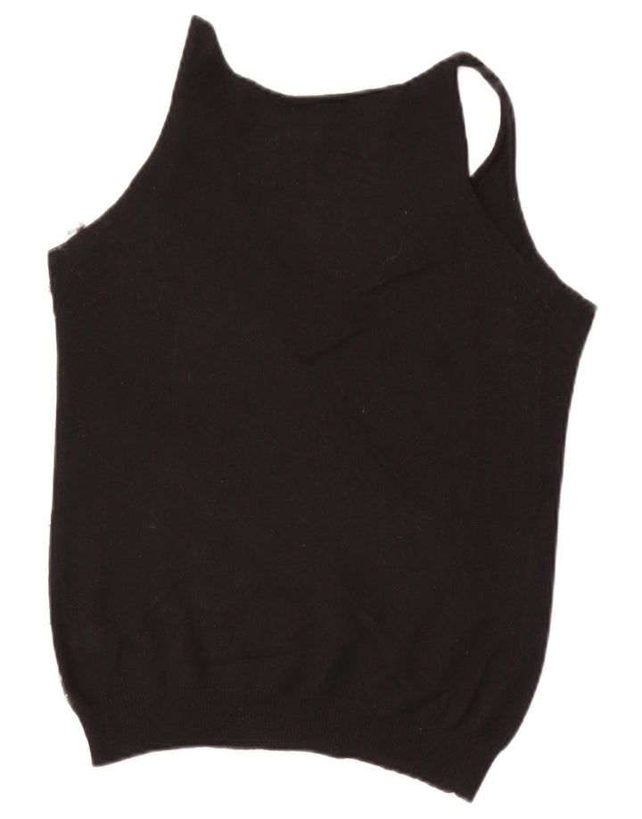 Armani Jeans Dame Vest Tank Top IT 44 Medium Sort Angora