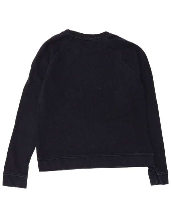 WHISTLE Dame Weekend Graphic Sweatshirt Jumper UK 10 Small Navy Blue