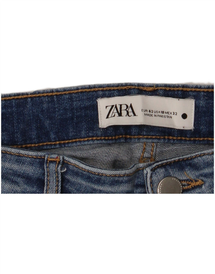 ZARA Dame Slim Jeans EU 42 Large W32 L28 Blå