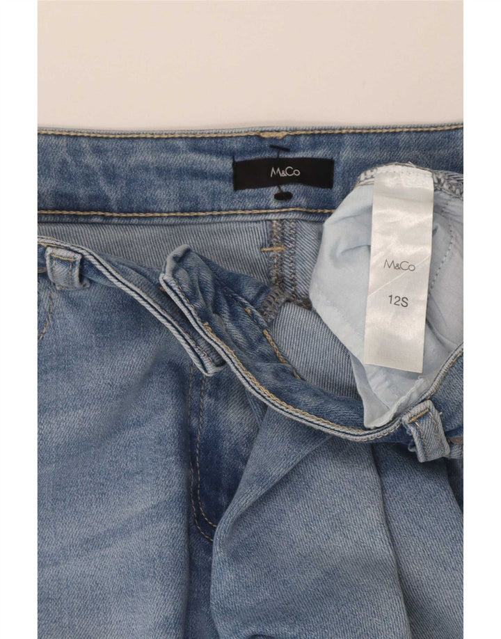 M&Co Dame Slim Jeans UK 12 Medium W32 L27 Blå Bomuld