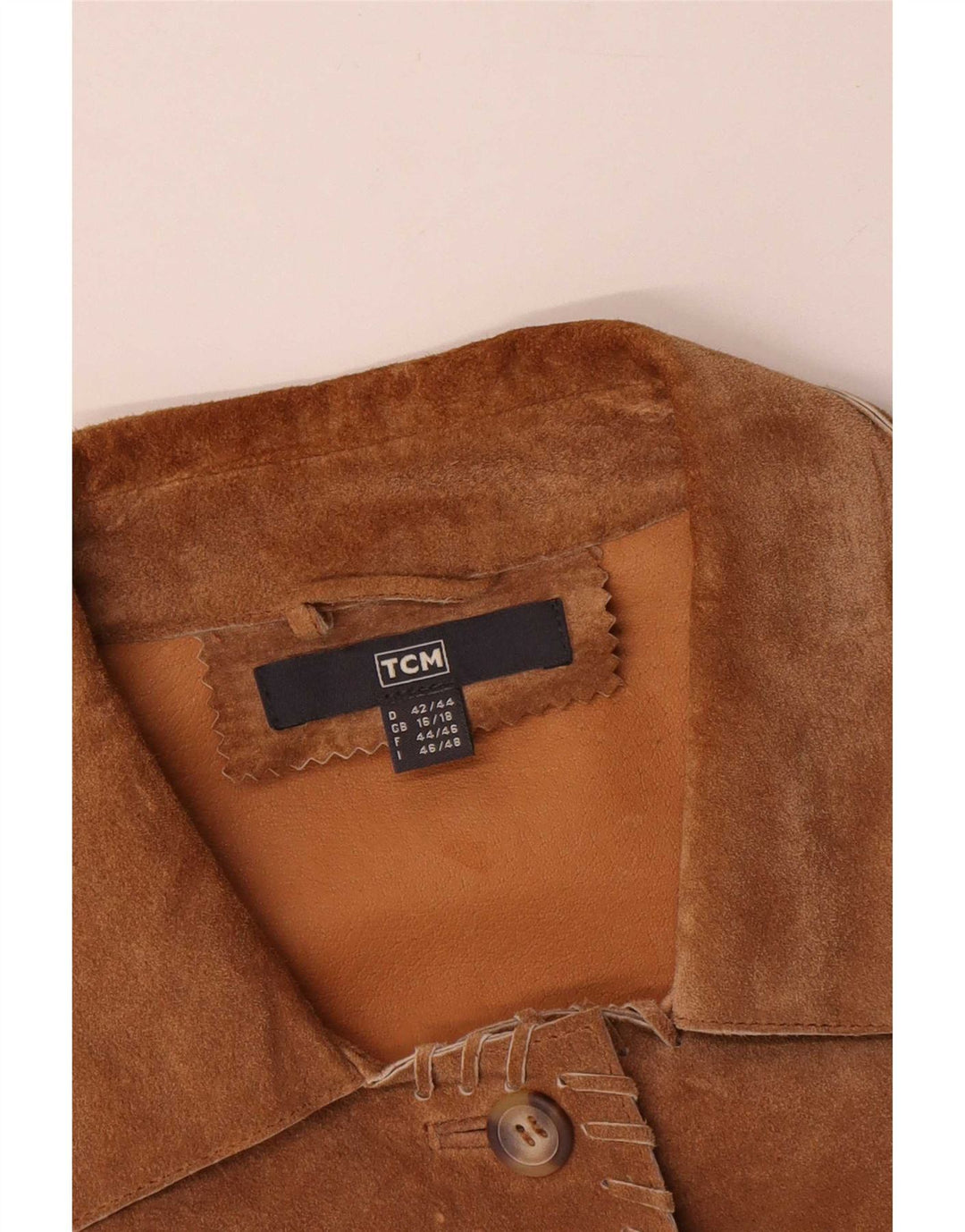 TCM Dame Ruskindsjakke UK 16/18 Large Beige Læder