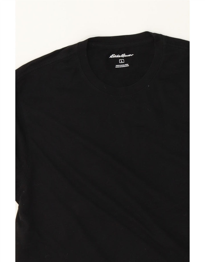 EDDIE BAUER Mens T-Shirt Top Large Black Cotton Vintage Eddie Bauer and Second-Hand Eddie Bauer from Messina Hembry 