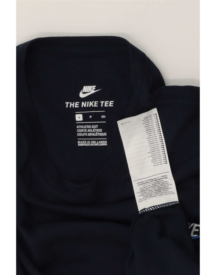 Nike T-shirt med atletisk snit til mænd, lille marineblå bomuld