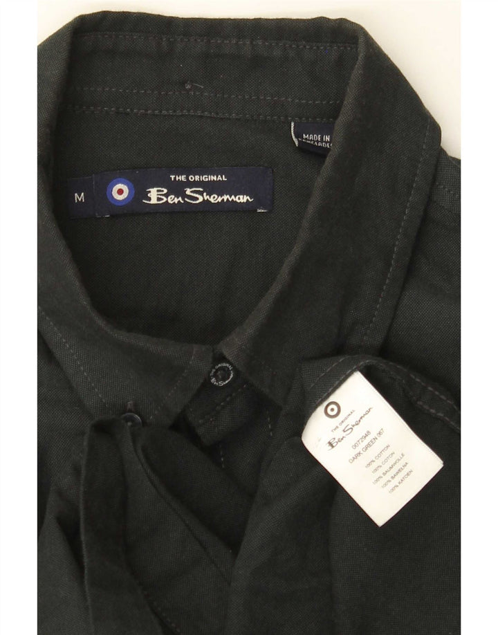 Ben Sherman herreskjorte mellemgrøn bomuld