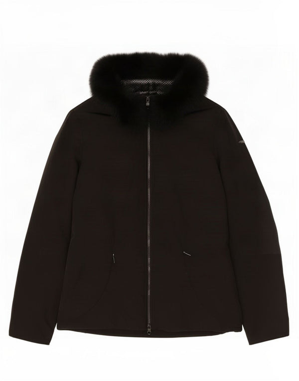 Refrigiwear Womens Hooded Parka Jacket IT 48 Large Black