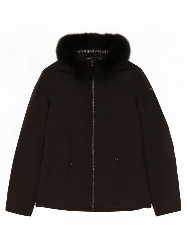 Refrigiwear Dame Hooded Parka Jacket IT 48 Large Black
