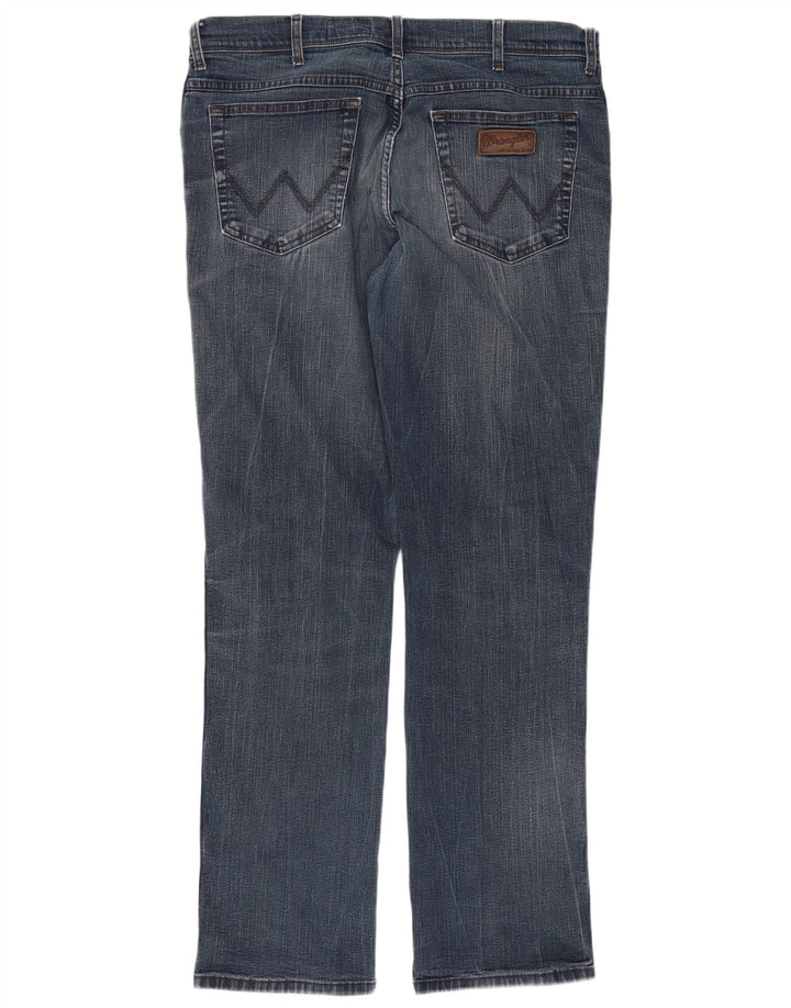 Wrangler Herre Texas Stretch Straight Jeans W38 L34 Blå Bomuld