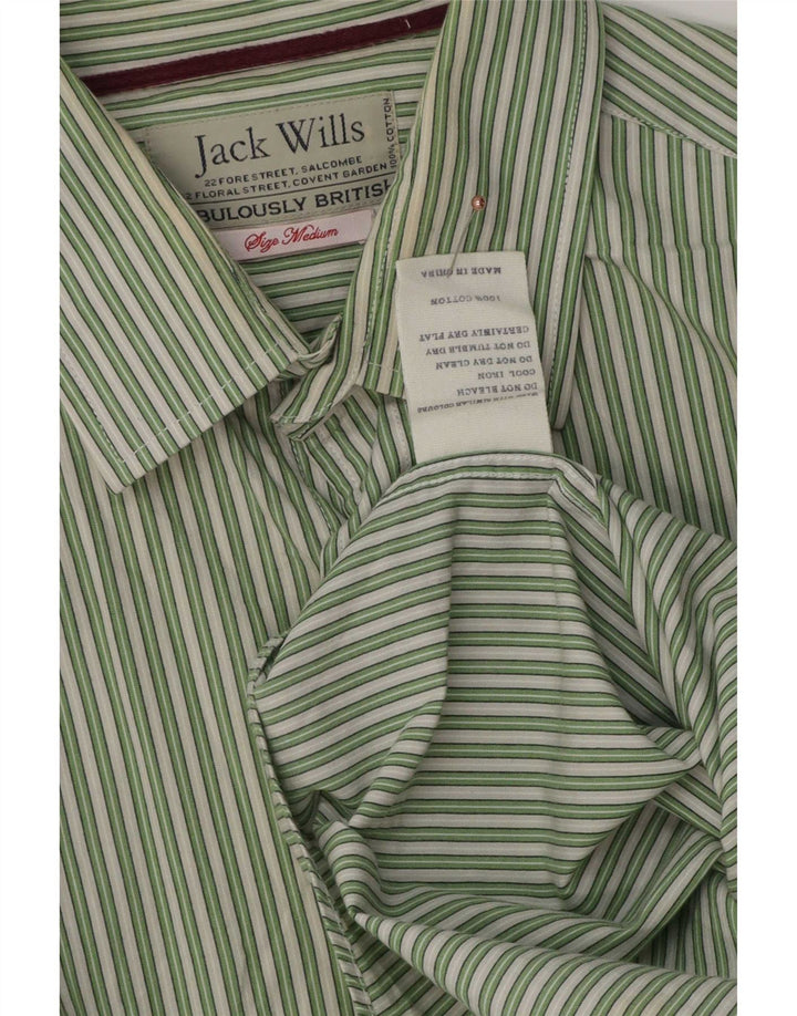 Jack Wills herreskjorte mellemgrøn stribet bomuld