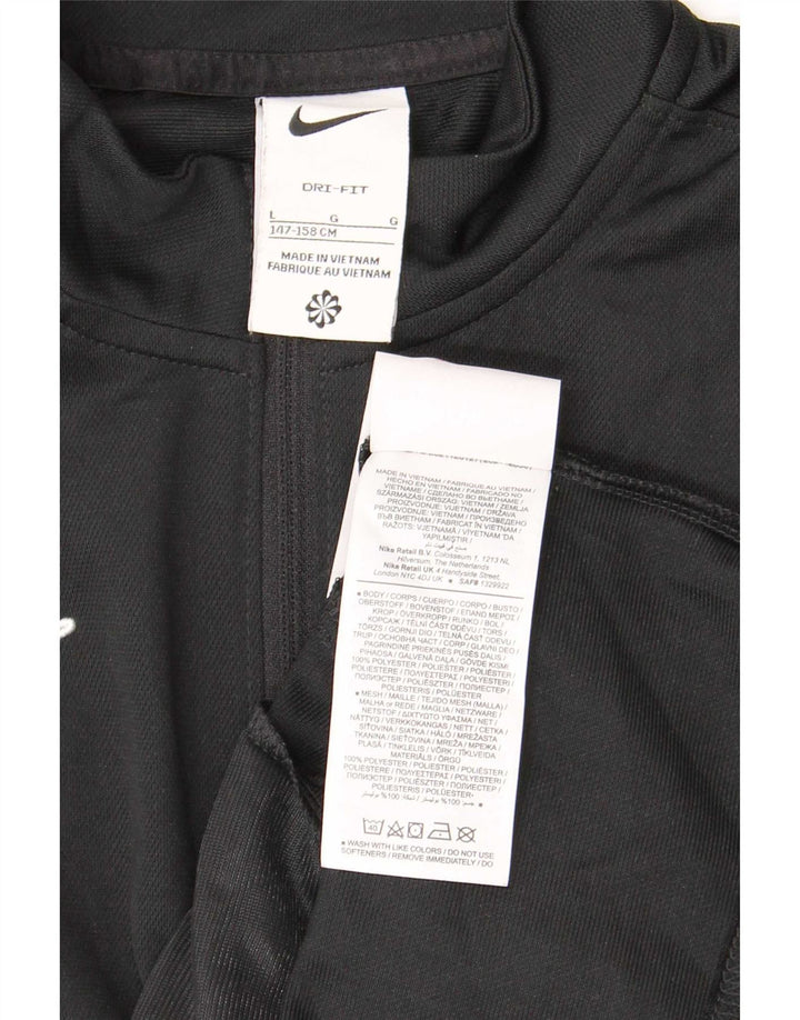 Nike Boys Dri Fit træningsdragt topjakke 12-13 år Stor sort polyester