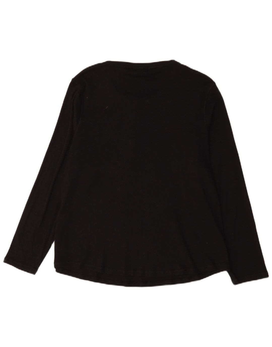 Marks & Spencer Dametop Langærmet UK 22 3XL Sort Bomuld