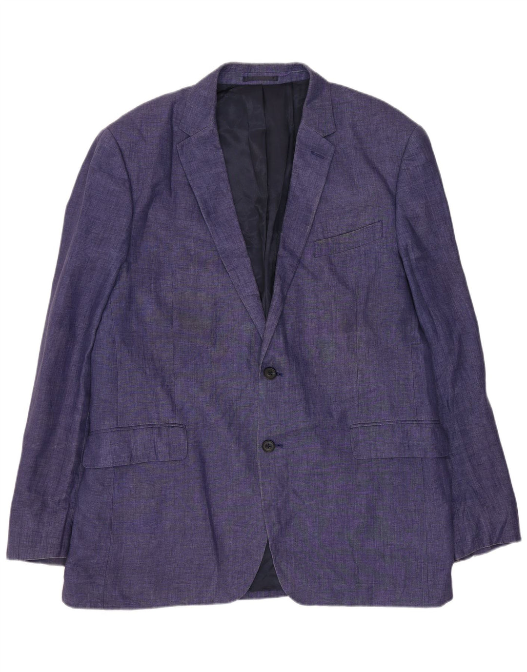 John Lewis Herre Regular Fit 2 Button Blazer Jacket UK 44 2XL Navy Blue