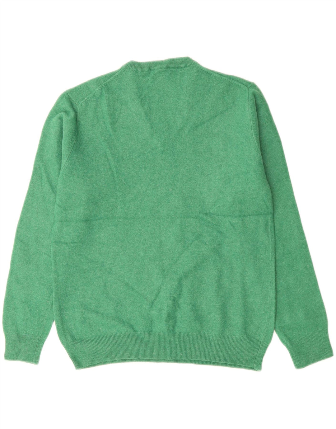 GANT Dame V-hals sweater UK 14 Stor grøn lammeuld