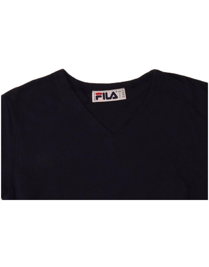 FILA T-shirt top til kvinder IT 44 Mellem marineblå bomuld