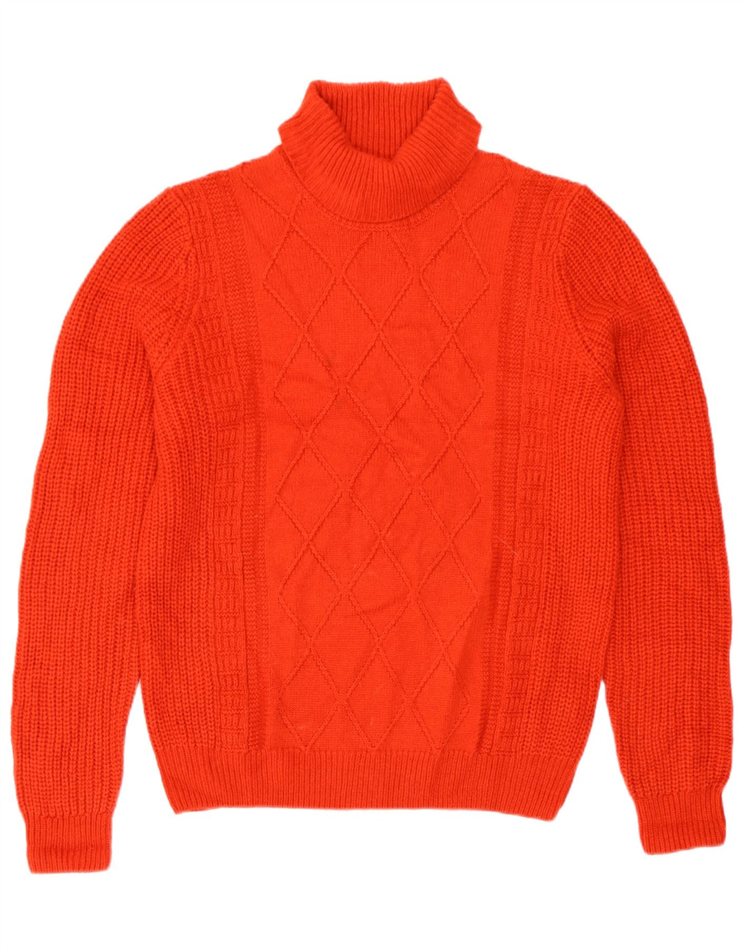 Marks & Spencer Dame Rullehals Sweater UK 14 Medium Rød Akryl