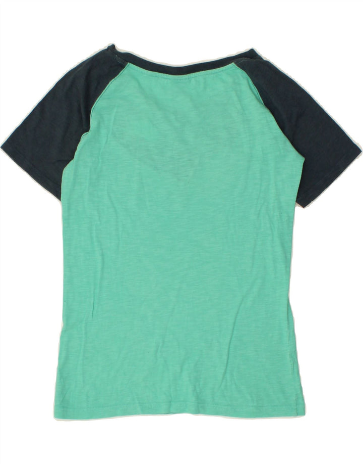 NIKE Womens T-Shirt Top UK 10/12 Medium Green Colourblock Vintage Nike and Second-Hand Nike from Messina Hembry 