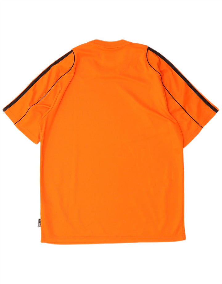 Adidas Herre Climalite T-Shirt Top Medium Orange Polyester