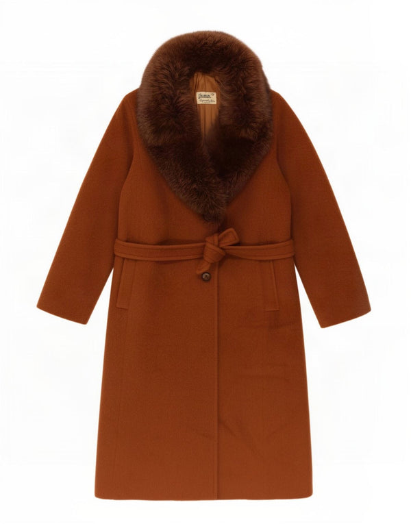 Herno Dame Overfrakke EU 50 2XL Brun Mohair