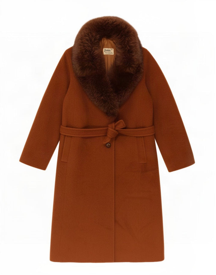 Herno Dame Overfrakke EU 50 2XL Brun Mohair