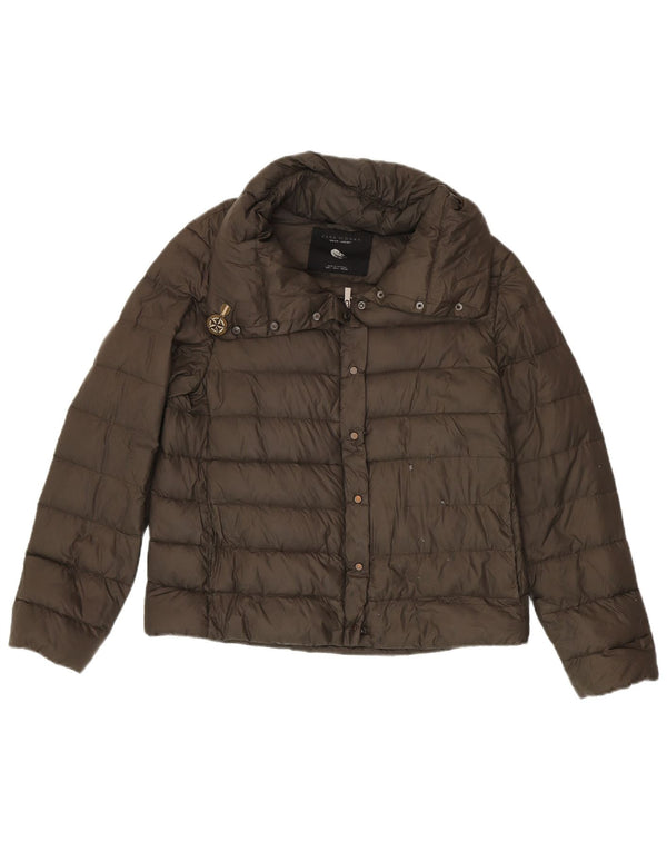 Zara Dame Polstret Jakke UK 16 Large Khaki