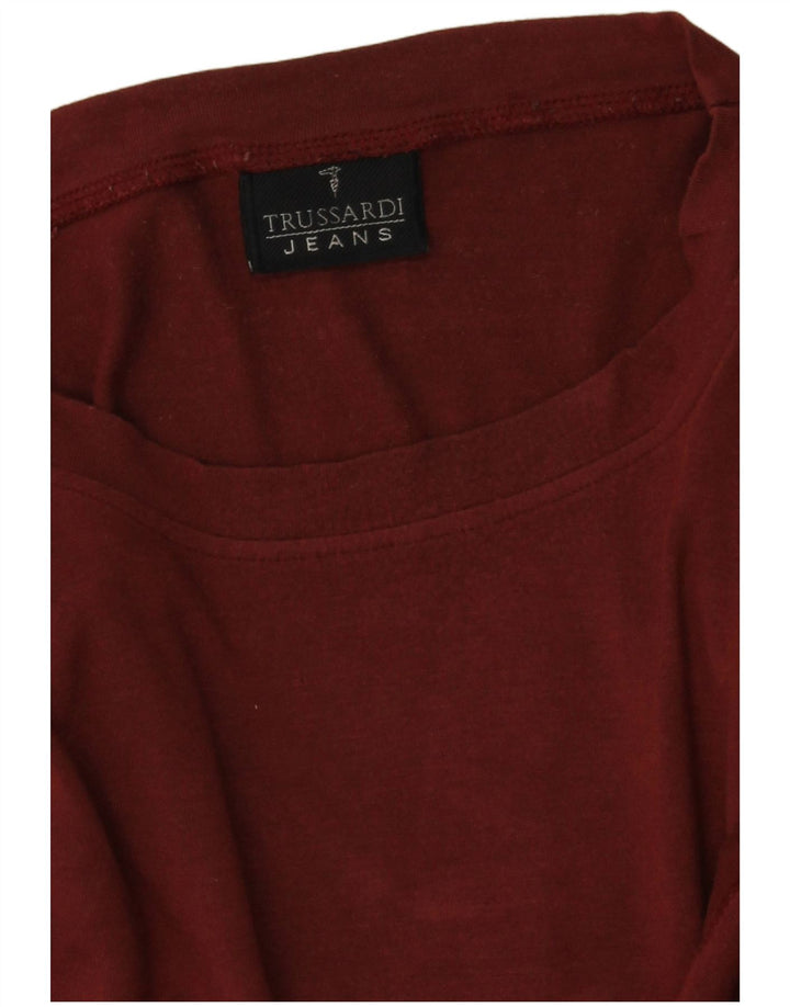 Trussardi Jeans Herre Top Langærmet Stor Rød Viscose