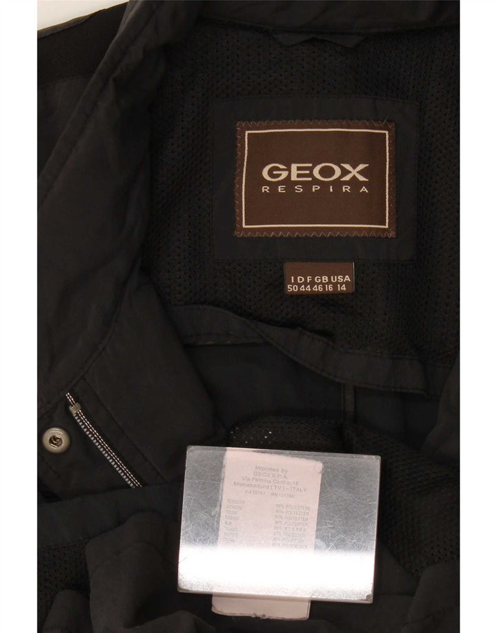 Geox Respira Womens Utility Jacket UK 16 Large Black Polyester