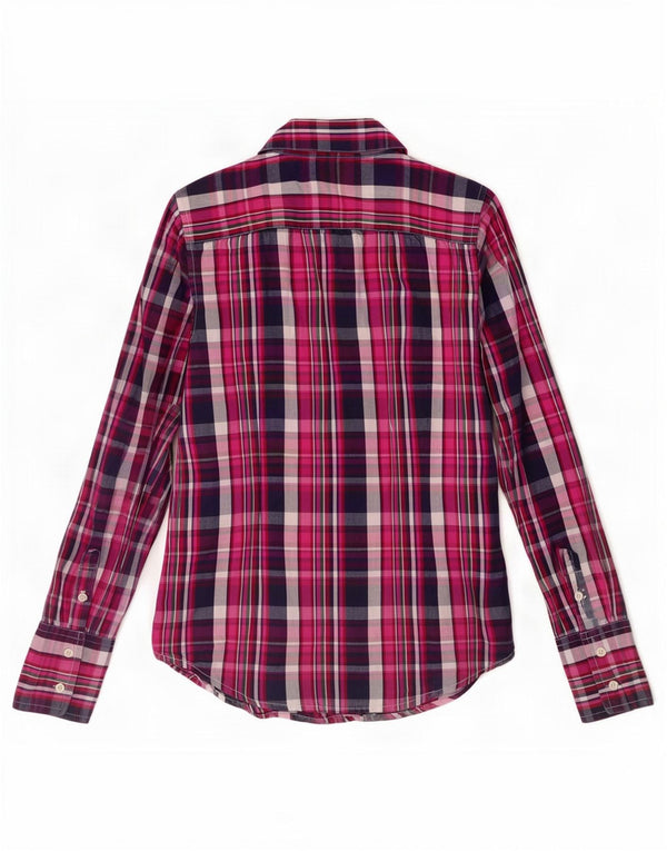 Tommy Hilfiger Dameskjorte UK 10 Small Pink Ternet Bomuld