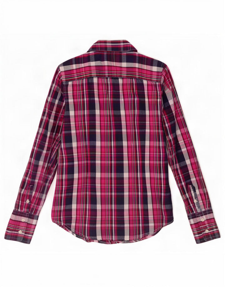 Tommy Hilfiger Dameskjorte UK 10 Small Pink Ternet Bomuld
