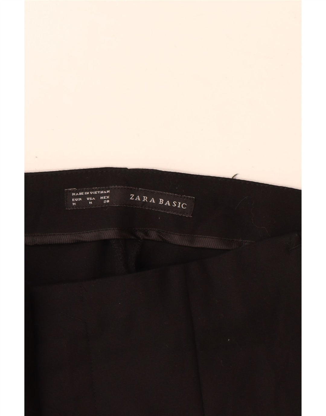 Zara Dame Lige Casual Bukser Medium W28 L29 Sort Bomuld