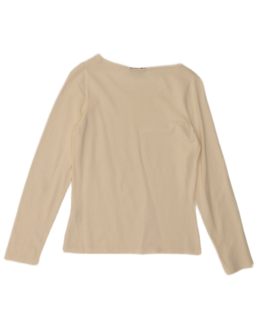 Luisa Spagnoli Dame Top Langærmet UK 14 Medium Off White Viscose