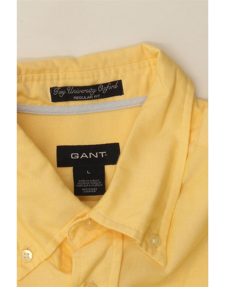 Gant Herre Regular Fit skjorte Stor gul bomuld