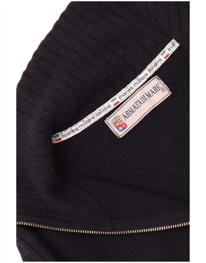 Armata Di Mare Herre Zip Neck Jumper Sweater Medium Navy Blue