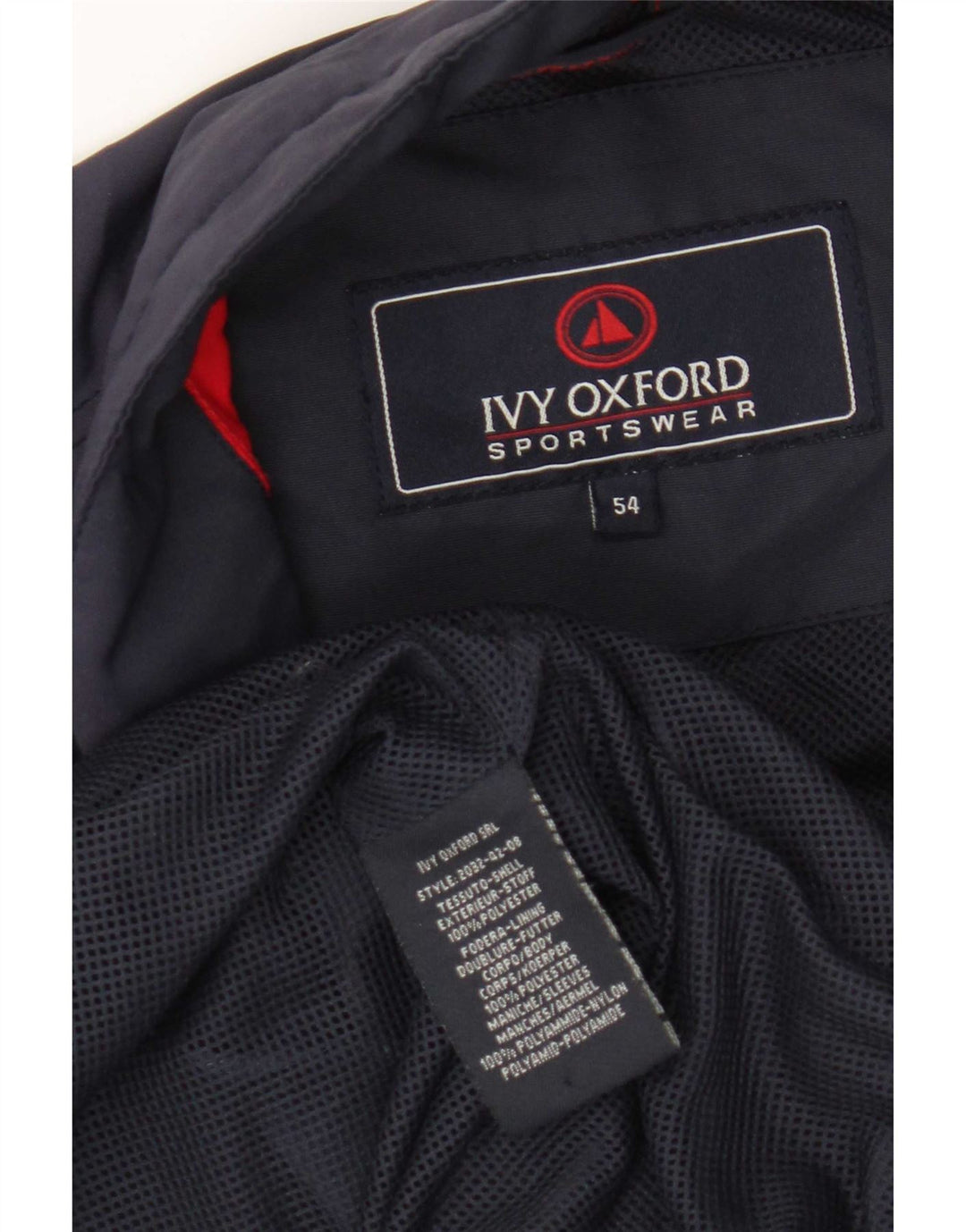 Ivy Oxford Regnjakke til mænd IT 54 2XL Marineblå Polyester